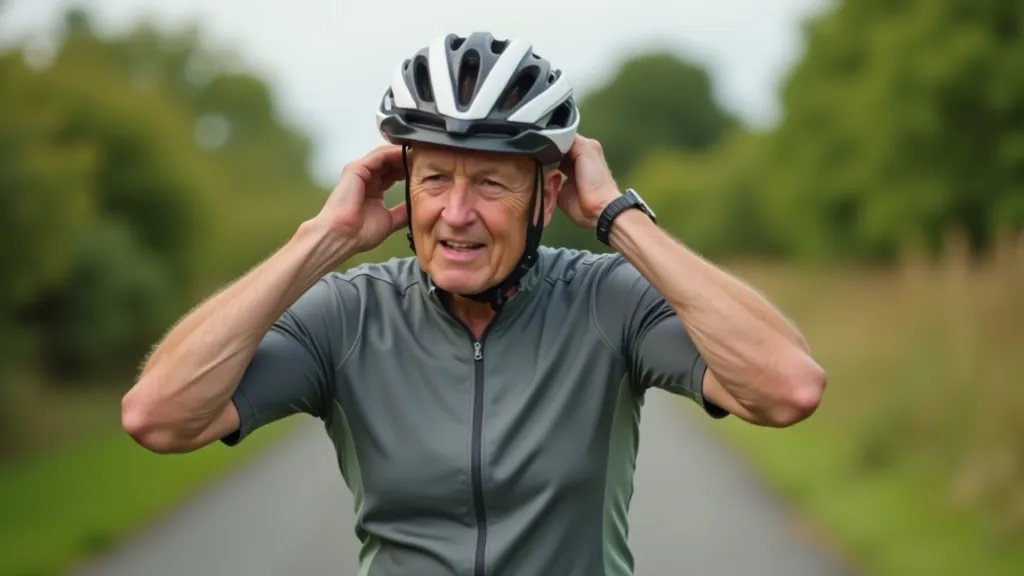 Experienced cyclist preparing for a ride on the scenic greenway route